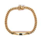 6.5mm Gold Cuban Name Plate Bracelet 14K - White Carat - USA & Canada